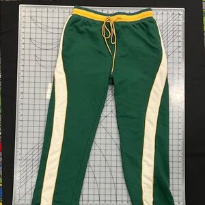 RHUDE Green and Yellow sweatpants